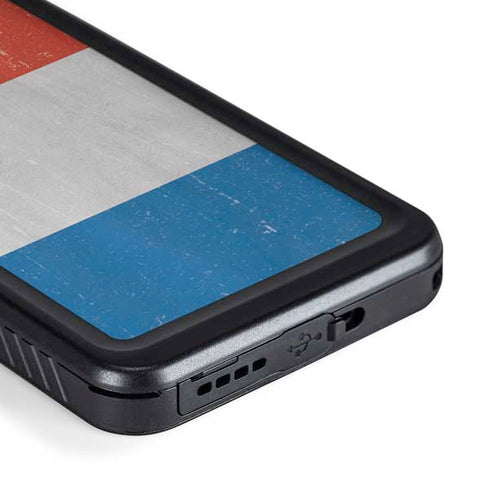 Netherlands Flag Distressed Galaxy S23 Waterproof Case